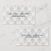 Witte gestoffeerde achtergrond visitekaartje (Voorkant / Achterkant)