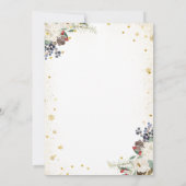 Witte gestrooide koekjes & cocktail kerstfeest kaart (Achterkant)