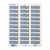 Witte gestructureerde rozen | Bruiloft Etiket (Full Sheet)