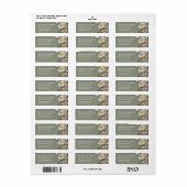 Witte gestructureerde rozen | Bruiloft Etiket (Full Sheet)