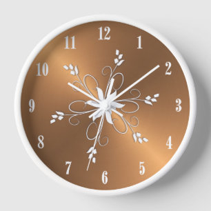 Witte getallen en accenten koperschijn