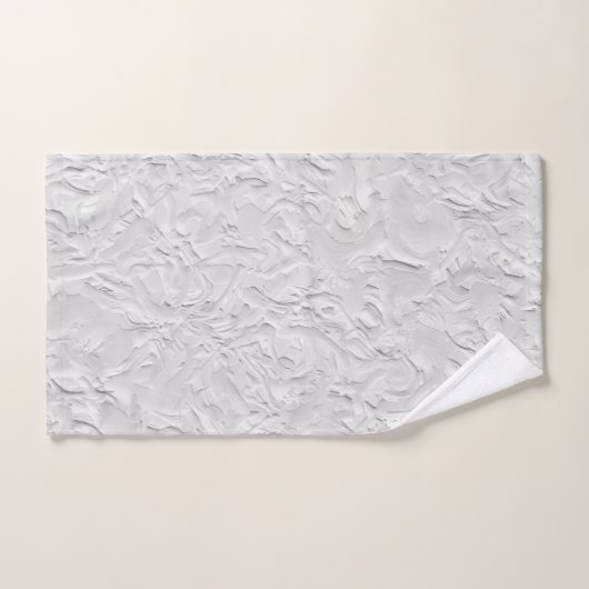 Witte getextureerde steen, zwart-wit Abstracte kun Bad Handdoek (Handdoek)