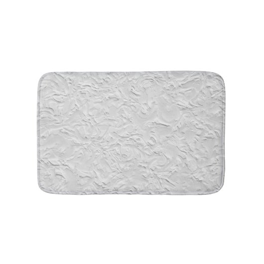 Witte getextureerde steen, zwart-wit Abstracte kun Badmat (Voorkant)