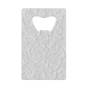 Witte getextureerde steen, zwart-wit Abstracte kun Creditkaart Flessenopener