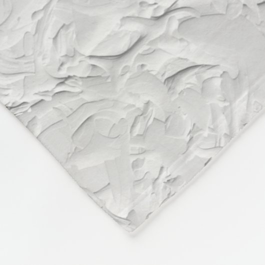 Witte getextureerde steen, zwart-wit Abstracte kun Fleece Deken (Hoek)
