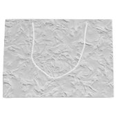 Witte getextureerde steen, zwart-wit Abstracte kun Groot Cadeauzakje (Voorkant)