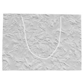 Witte getextureerde steen, zwart-wit Abstracte kun Groot Cadeauzakje (Achterkant)