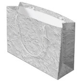 Witte getextureerde steen, zwart-wit Abstracte kun Groot Cadeauzakje (Achterkant Gekanteld)
