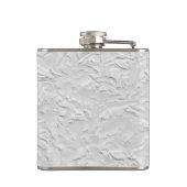 Witte getextureerde steen, zwart-wit Abstracte kun Heupfles (Achterkant)