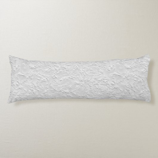 Witte getextureerde steen, zwart-wit Abstracte kun Lichaamskussen (Voorkant)