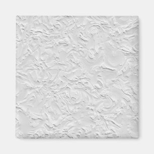 Witte getextureerde steen, zwart-wit Abstracte kun Magneet