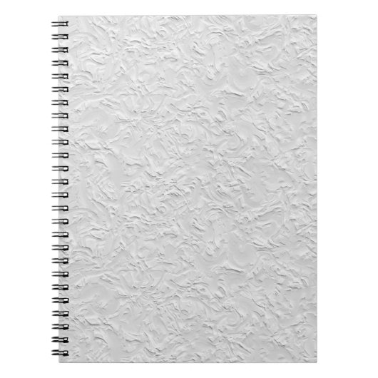 Witte getextureerde steen, zwart-wit Abstracte kun Notitieboek (Voorkant)