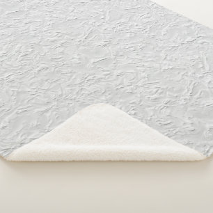 Witte getextureerde steen, zwart-wit Abstracte kun Sherpa Deken