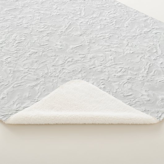 Witte getextureerde steen, zwart-wit Abstracte kun Sherpa Deken (3/4)