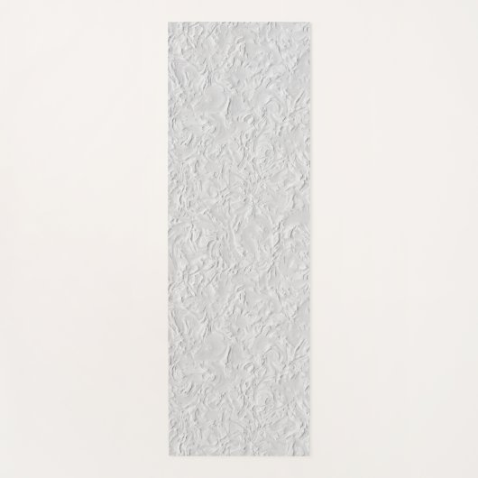 Witte getextureerde steen, zwart-wit Abstracte kun Yogamat (Voorkant)