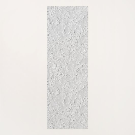 Witte getextureerde steen, zwart-wit Abstracte kun Yogamat (Achterkant)