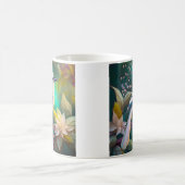 Witte getufte Blauwgroen vleugel Jay Fantasy Bird Koffiemok (Center)