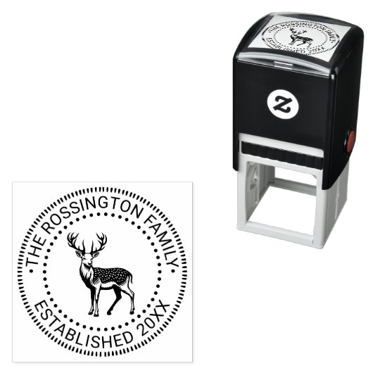 Witte gevlekte herten familienaam datum vastgestel  zelfinktende stempel (In situ)