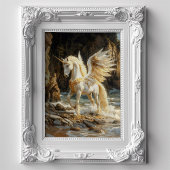 Witte Gevleugelde Eenhoorn Mythische Oceaan Fantas Tissuepapier