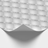 Witte Gewatteerde Diamanten Huwelijk Elegant Cadeaupapier (Hoek)