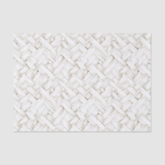 Witte geweven mandpatroon Huwelijk Tissuepapier (Voorkant)