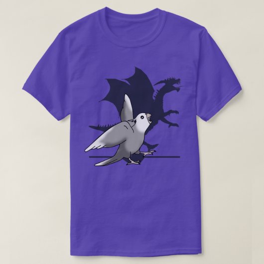Witte gezicht Cockatiel Dragon Shadow T-shirt (Design voorkant)