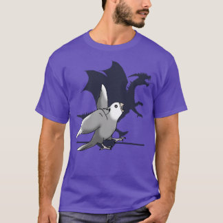 Witte gezicht Cockatiel Dragon Shadow T-shirt