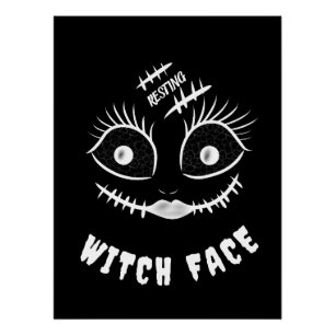 Witte gezicht perfect poster