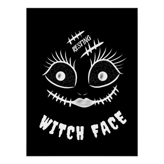 Witte gezicht perfect poster (Voorkant)