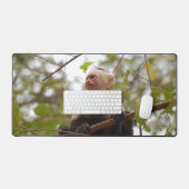 Witte gezichten kapucijn, exotische aap fotografie bureaumat (Keyboard & Muis)