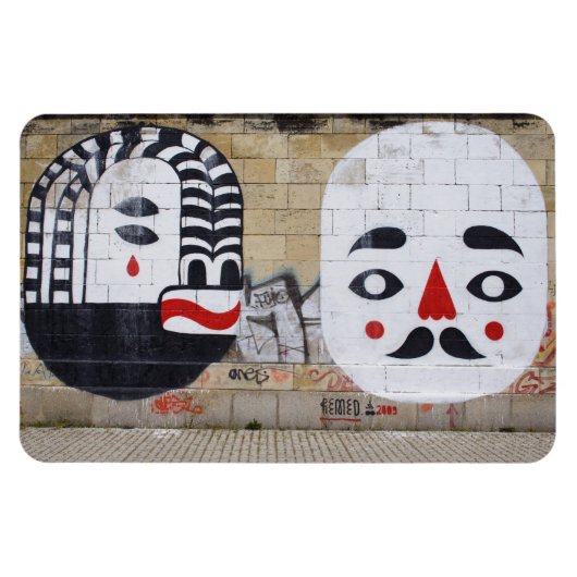 Witte gezichten magneet (Horizontaal)