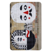 Witte gezichten magneet (Verticaal)