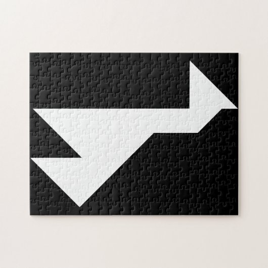 Witte giraffe Tangram Legpuzzel (Horizontaal)