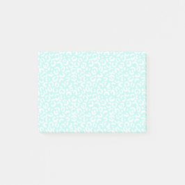 Witte Girly Mint Luipaard Print Post-it® Notes