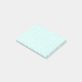 Witte Girly Mint Luipaard Print Post-it® Notes (Schuin)