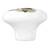 Witte gitaar met zwarte bliksemschrot keramische j keramische knop (Zijkant)