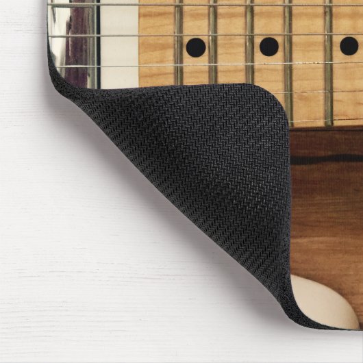 Witte gitaar muismat (Hoek)