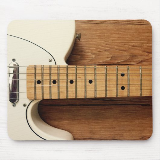 Witte gitaar muismat (Voorkant)