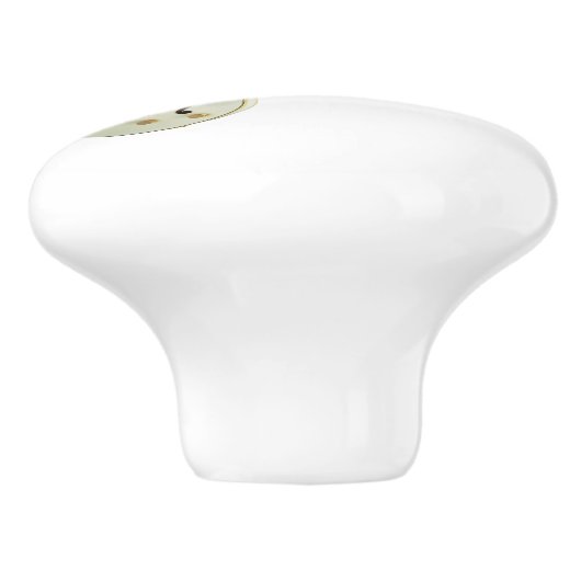 Witte gitaarkeramische knop (Zijkant)