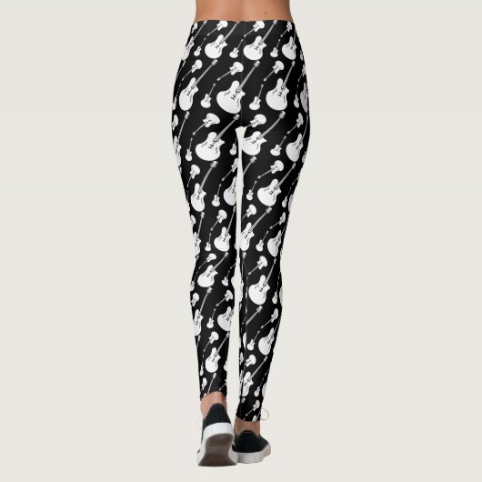 Witte gitaarLeggings Leggings (Achterkant)