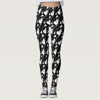 Witte gitaarLeggings Leggings