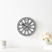 witte gitaren . gitaarspeler ronde klok (Huis)