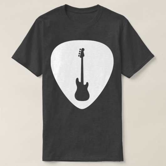 Witte gitarist t-shirt (Design voorkant)