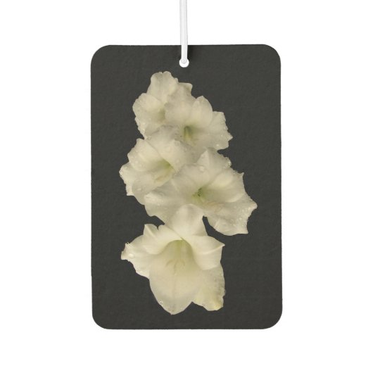 Witte Gladiola Bloem Luchtverfrisser (Voorkant)