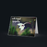 Witte Gladiolus Tuinbloem W / Diepste Sympathie Kaart<br><div class="desc">Prachtige witte bladbloemblaadjes gladiolus bloemen condoleancekaart om geliefden eraan te herinneren dat ze niet alleen zijn. Met diepste sympathie en boodschap binnen kan worden gepersonaliseerd met alles wat je wilt.</div>