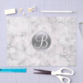 Witte Glam Schitterende Letters Monogram Verlichti Tissuepapier (Craft)
