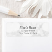 Witte Glamour Lichten Bokeh Chic Adreslabels Etiket (Insitu)