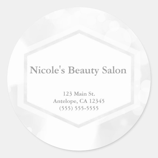 Witte Glamour Lichten Bokeh Chic Stickers (Voorkant)