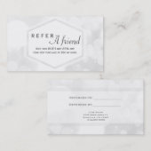 Witte Glamour Lights Salon VERWIJZEN NAAR EEN VRIE Aanbevelingskaartje (Voorkant / Achterkant)