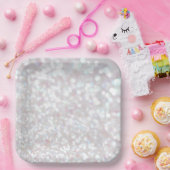 Witte glanspapier bord (Feest)